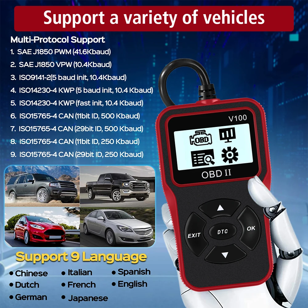 Car Scanner For 12V OBD2 Vehic - đánh giá và giá Workshop Tools English